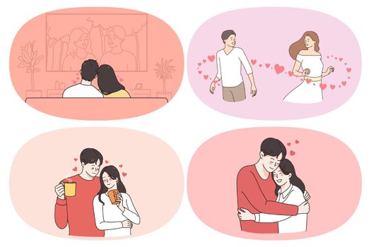 Happiness and weekend of couple concept