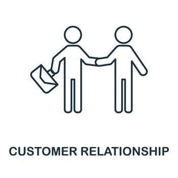 Customer Relationship icon. Line element from customer relationship collection. Linear Customer Relationship icon sign for web design, infographics and more.