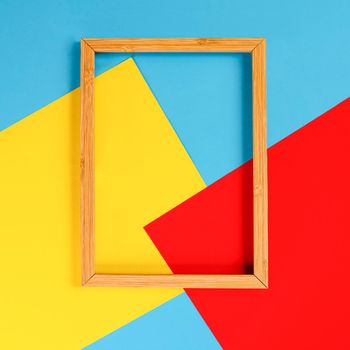 Colored shapes and frame