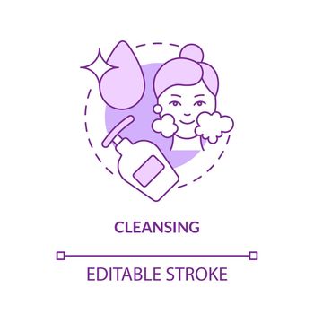 Cleansing purple concept icon