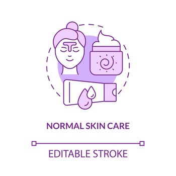 Normal skin care purple concept icon
