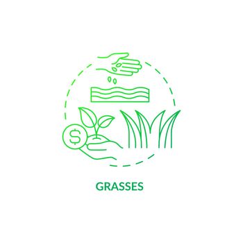 Grasses green gradient concept icon