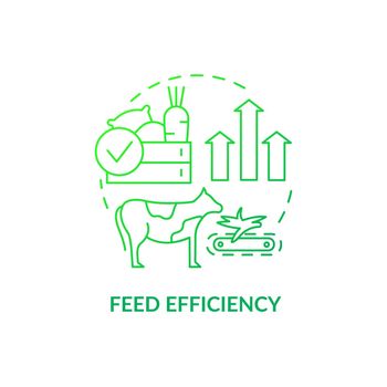 Feed efficiency green gradient concept icon