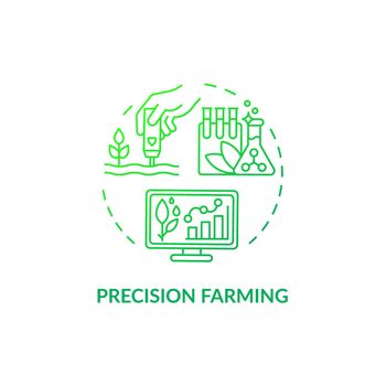 Precision farming green gradient concept icon