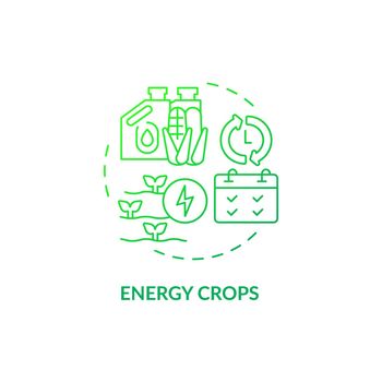Energy crops green gradient concept icon