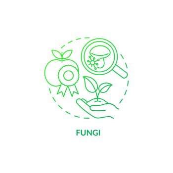 Fungi green gradient concept icon