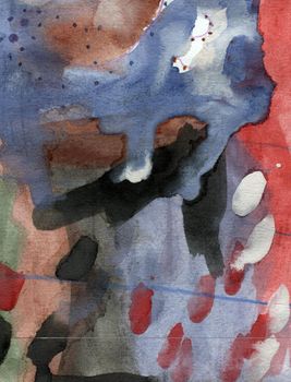 Simple abstract watercolor, animal print. Terrakota tye dye boho.
