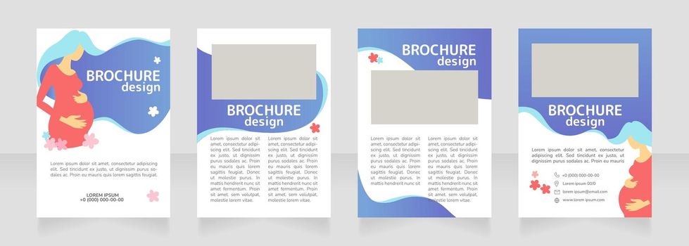 Mother and child health blank brochure design