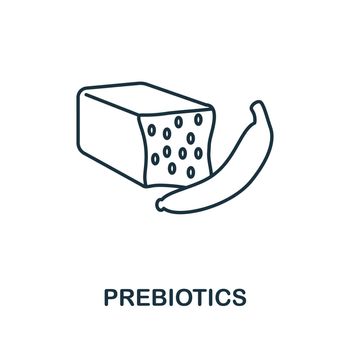 Prebiotics icon. Monochrome sign from diet collection. Creative Prebiotics icon illustration for web design, infographics and more