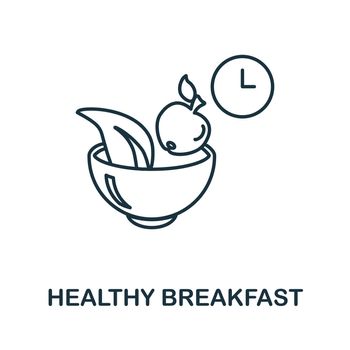 Healthy Breakfast icon. Monochrome sign from diet collection. Creative Healthy Breakfast icon illustration for web design, infographics and more