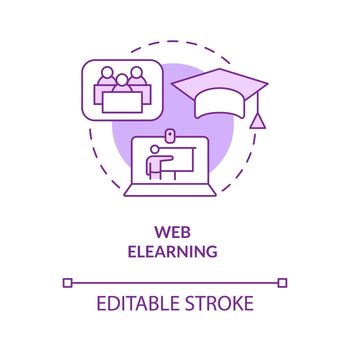 Web elearning purple concept icon