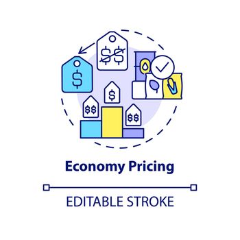 Economy pricing concept icon