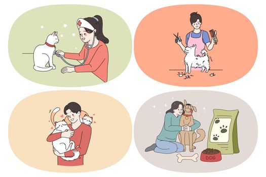 Taking care of pets concept