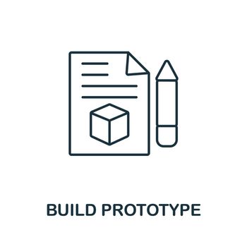 Build Prototype icon. Line element from digital transformation collection. Linear Build Prototype icon sign for web design, infographics and more.