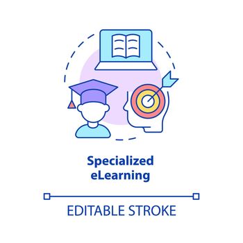 Specialized elearning concept icon