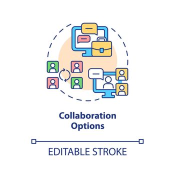 Collaboration options concept icon