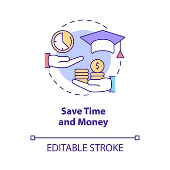 Save time and money concept icon