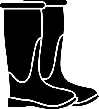 Rubber Boot Glyph Icon Vector
