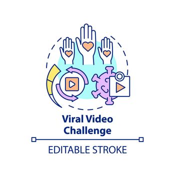 Viral video challenge concept icon