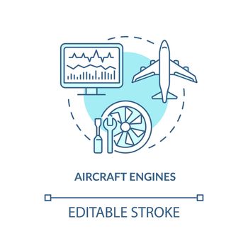 Aircraft engines concept icon
