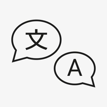 Translator icon Translate sign on white background