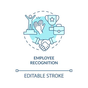 Employee recognition turquoise concept icon