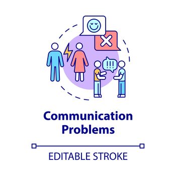 Communication problems concept icon