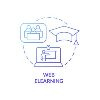Web elearning blue gradient concept icon