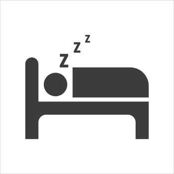 Sleep icon on white background. Dream vector sign