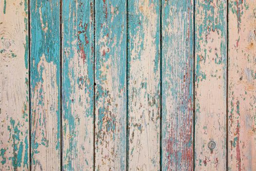 Wooden vertical texture of turquoise Colors, shabby wooden surface. Old texture for antique background Old