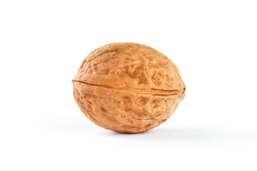 Walnut on white isolated background, clipping path, full depth of field