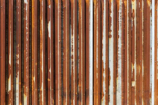 The corrosion of rusted galvanized zinc is the background
