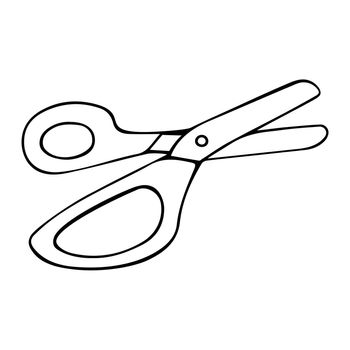 Scissors for children vector illustration. Preschoolers concept.
