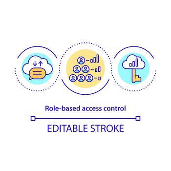 Role based access control concept icon