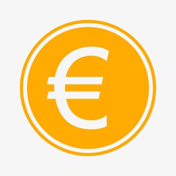 Euro icon. European currency symbol. Coin symbol.