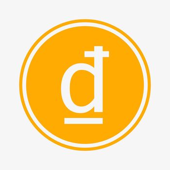 Dong icon. Vietnamese currency symbol. Coin symbol