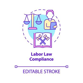 Labor law compliance concept icon