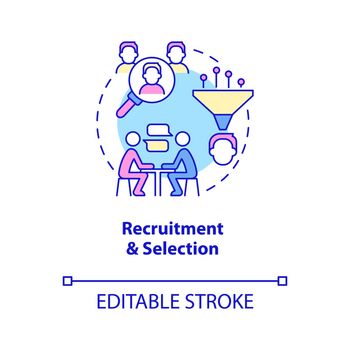 Recruitment and selection concept icon