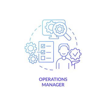 Operations manager blue gradient concept icon