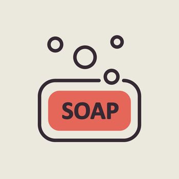 Soap vector icon. Hygiene sign