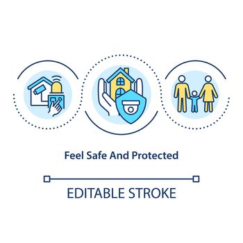 Feel safe and protected concept icon