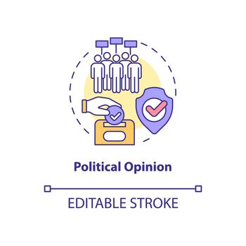 Political opinion concept icon