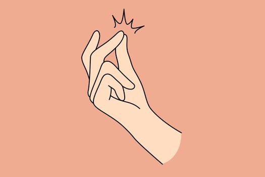 Hand and sign language concept.