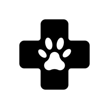 Veterinary vector glyph icon. Pet animal sign
