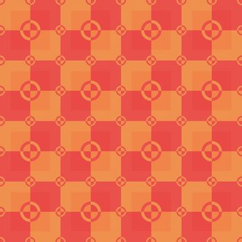 Square pattern in gold and red colors