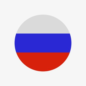 The flag of Russia in a circle