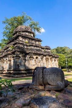 Sri Lanka. The ancient city of Polonnaruwa. The Shiva Devale No 2. The oldest building in the city