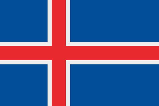 Icelandic flag vector icon. Flag of Iceland
