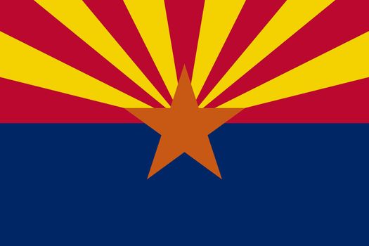 The flag of Arizona vector illustration. US state