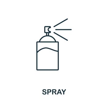 Spray icon. Line element from hairdresser collection. Linear Spray icon sign for web design, infographics and more.